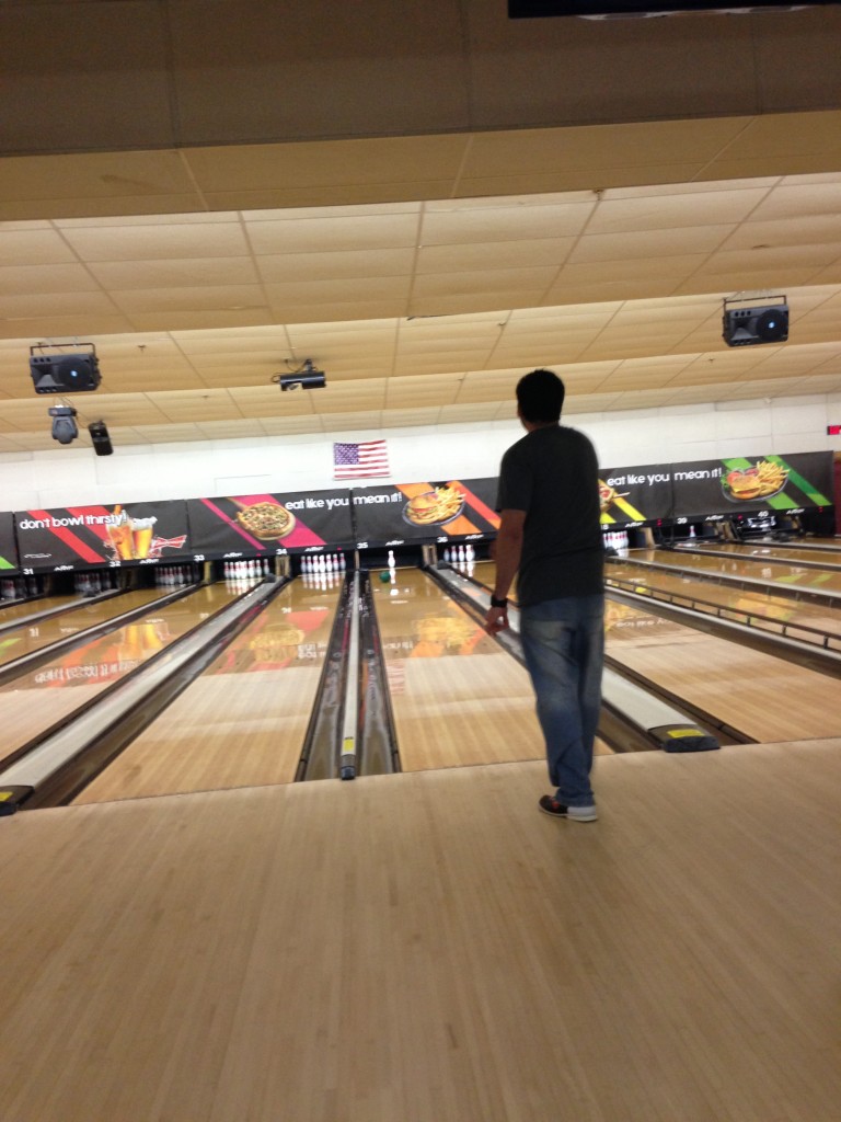 Sean getting the spare