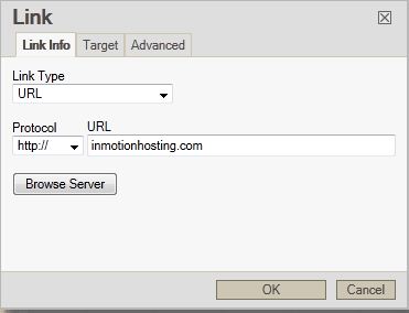 Website Builder External Links Options website-builder-link-options