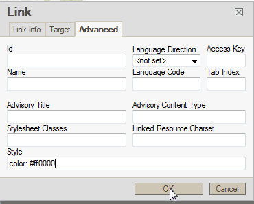 Change teh CSS color Premium Web Builder