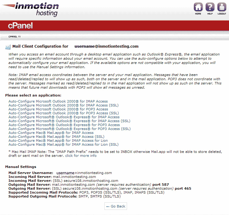 Click here to view the larger image Newer email settings cPanel Webmail