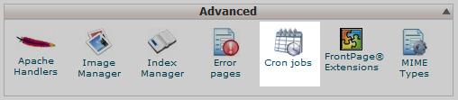 click on the cronjobs icon