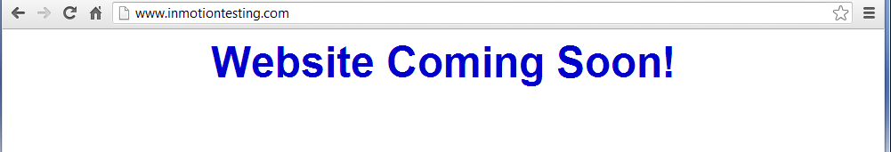 coming soon page in place