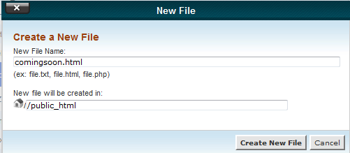 create and name the file