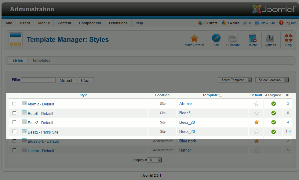 click-the-star-under-default-to-enabled-a-template