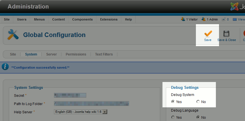 set-debug-system-to-yes