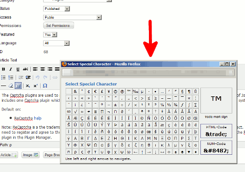 select-special-character-window