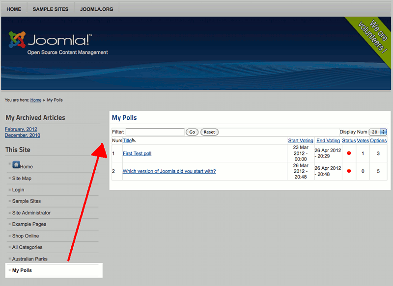 joomla-page-showing-all-acepolls