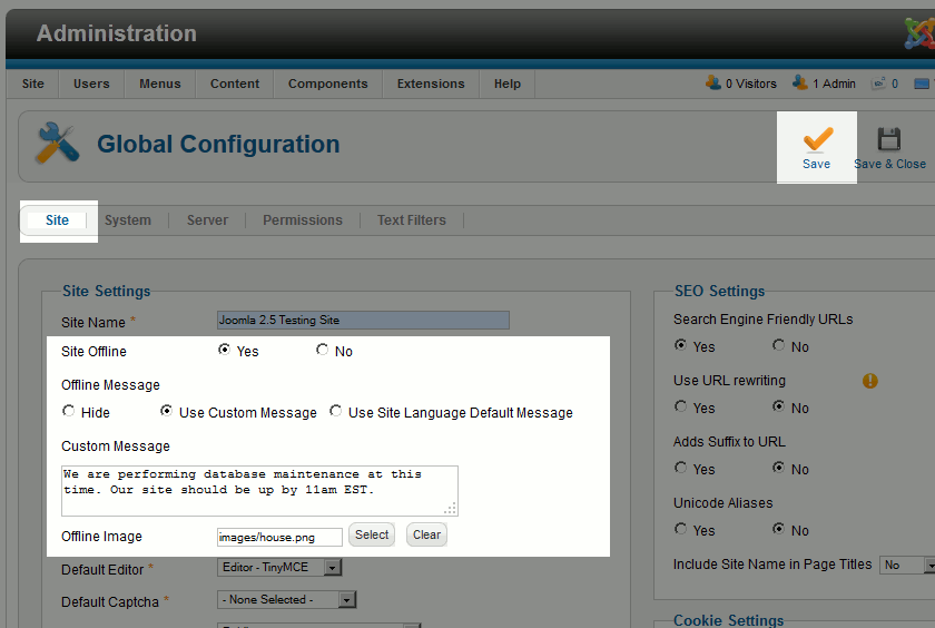 joomla2.5-offline-settings