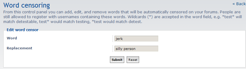 adding new censor words