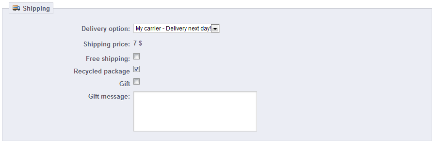 shipping