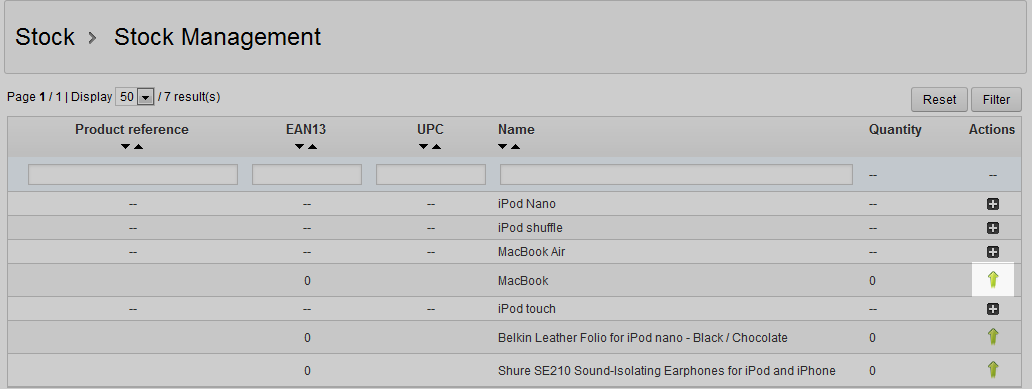 stock-list-arrow