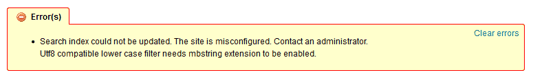 Click here to view the larger image Mbstring error in Tikiwiki