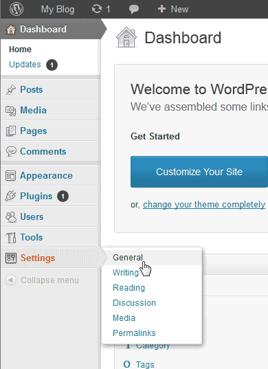 General Settings WordPress