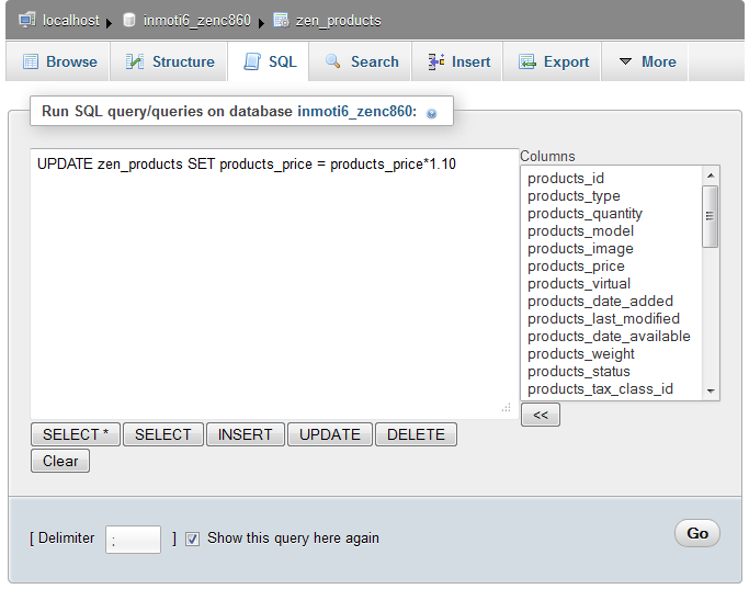 enter query and click go