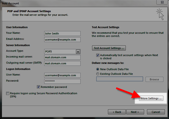 Additional options