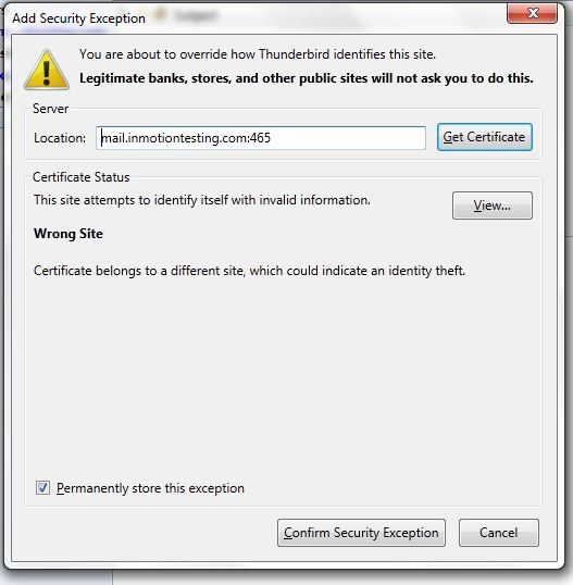 Thunderbird add exception for SSL thunderbird-ssl-add-exception