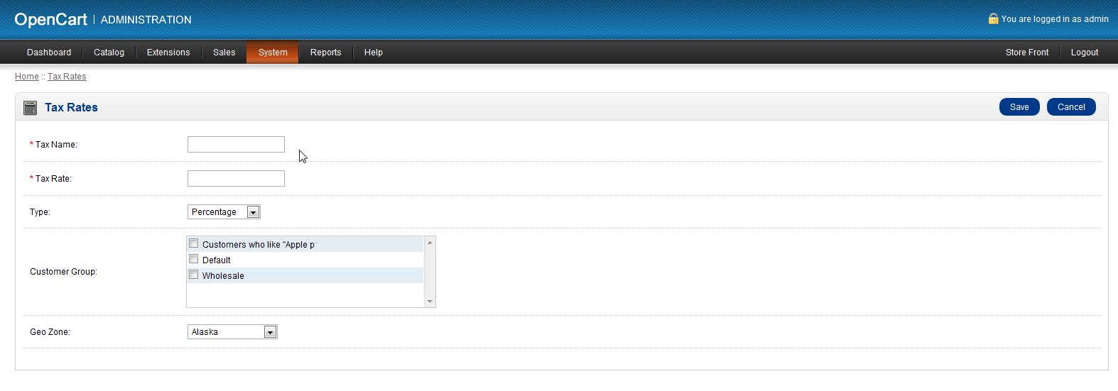 opencart_add_tax_1