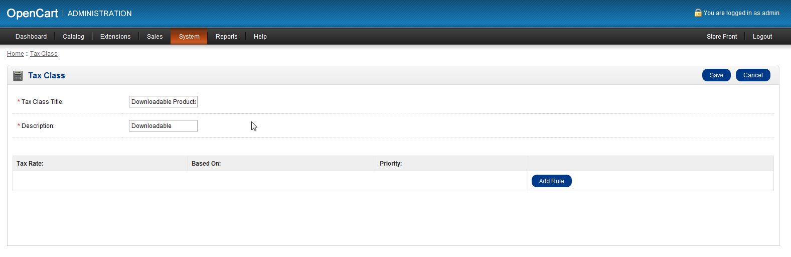 opencart_add_tax_rate_to_class_1