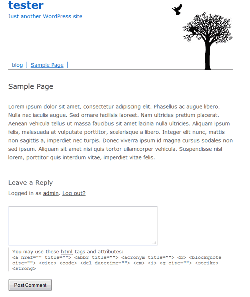 Click here to view the larger image wordpress-without-blog.gif