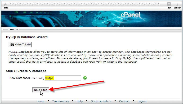cpanel-create-a-database
