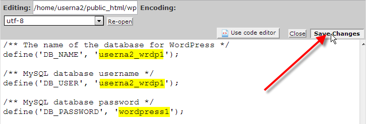 file-manager-edit-wp-config-save