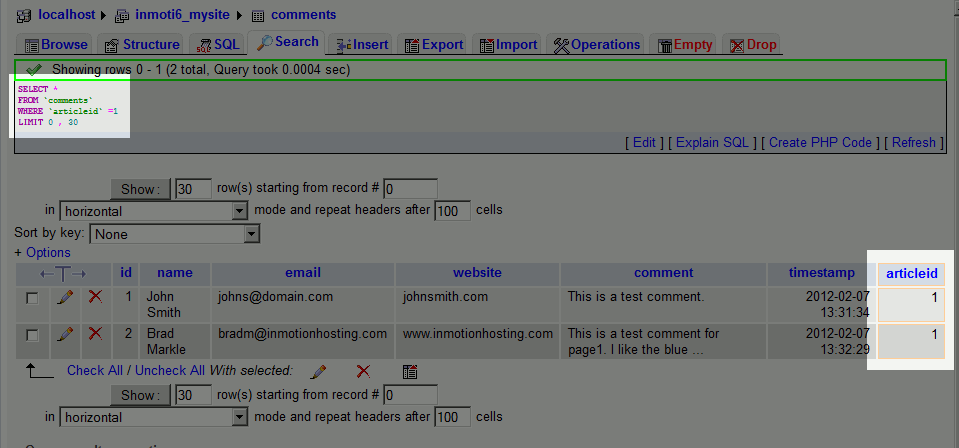 our-sample-select-query-from-phpmyadmin