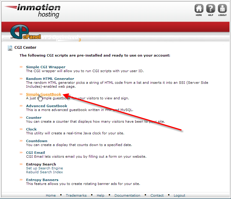 cpanel-click-on-cgi-center-simple-guestbook