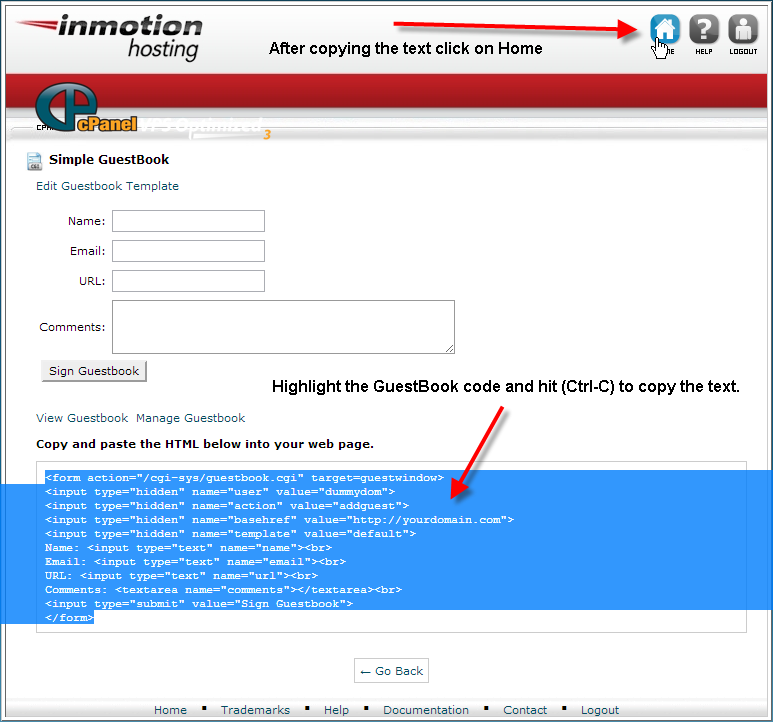 cpanel-highlight-guestbook-code-click-home