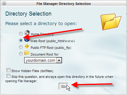 cpanel-select-web-root-click-on-go