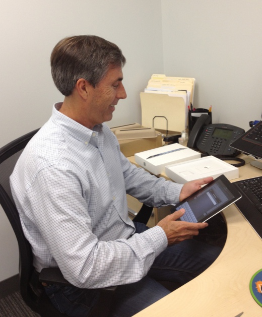 Bob Happy With His New iPad