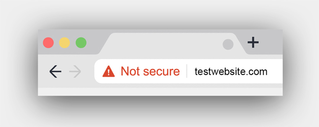Not Secure Warning Indicator in Google Chrome