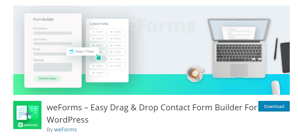 WeForms WordPress plugin to allow blog post submissions
