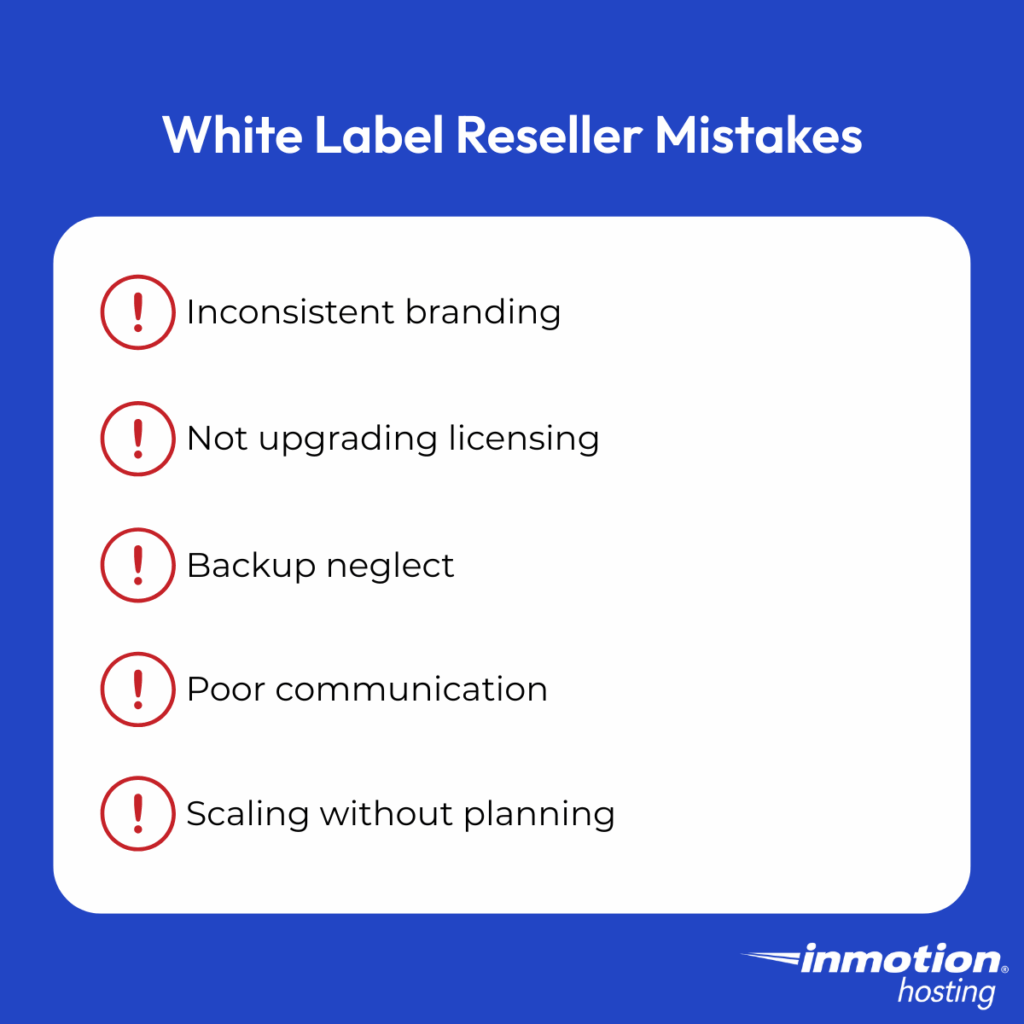 White Label Reseller Mistakes
