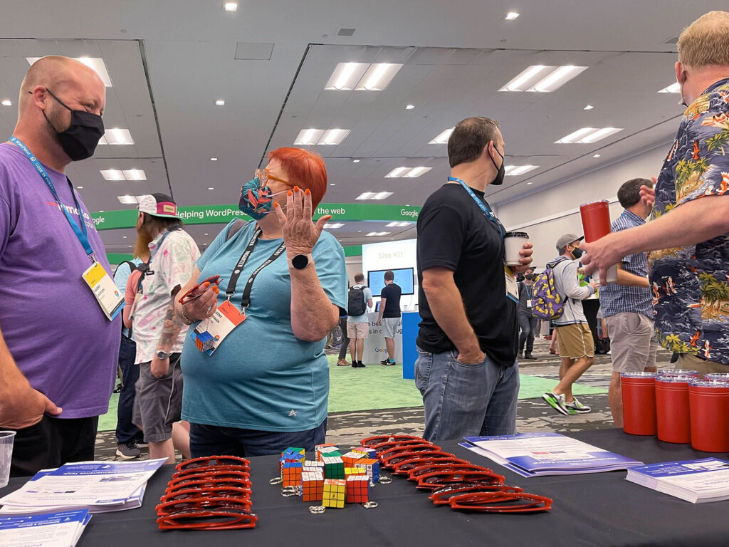 Harry Jackson, Kathy Drewien, and Todd Robinson at WordCamp US 2022
