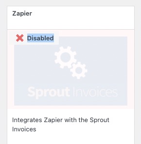 Zapier integration support - ability integrate other applications in Sprout Invoices