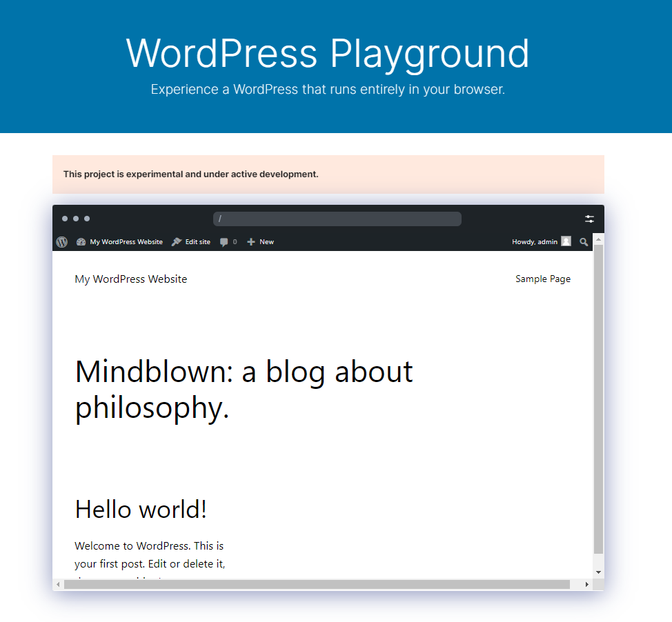 Playground is a new WordPress tool that allows users to create and customize a WordPress site directly from the browser. 