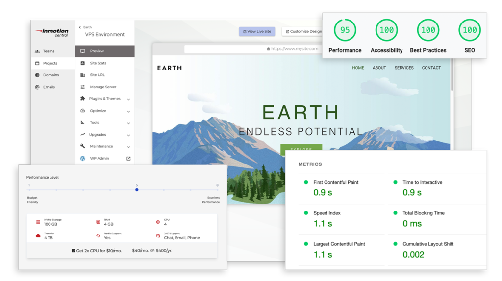 InMotion Central All-In-One Dashboard Screenshots 