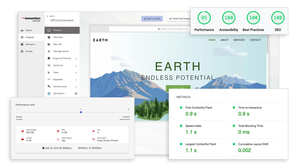 InMotion Central All-In-One Dashboard screenshots 