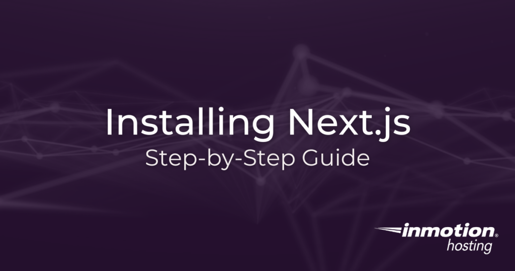 Step-by-step guide for installing Next.js Hero Image