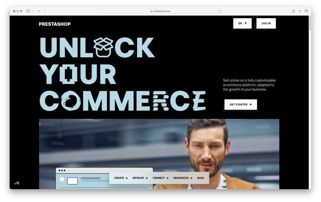 PrestaShop eCommerce Website Screenshot