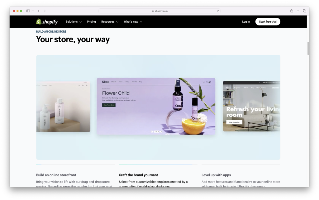 Shopify eCommerce Website Screenshot