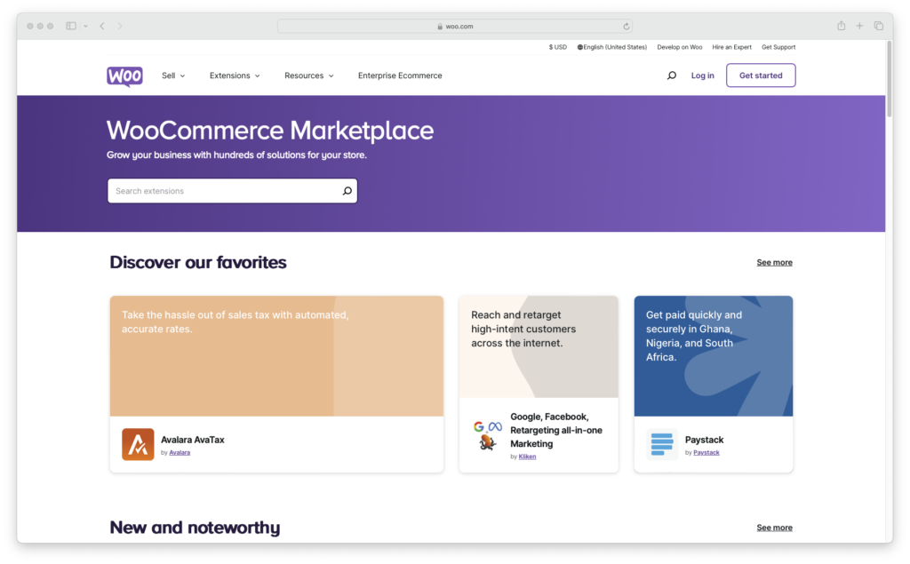 WooCommerce Marketplace Screenshot