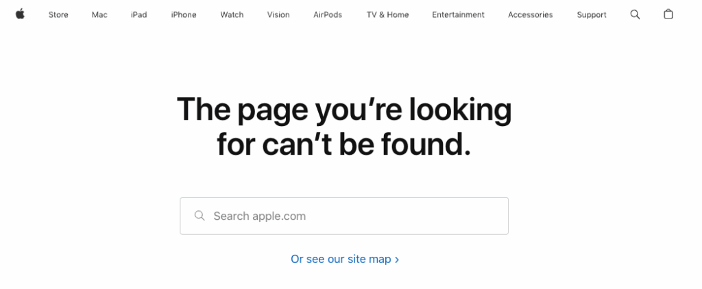 Apple 404 Page