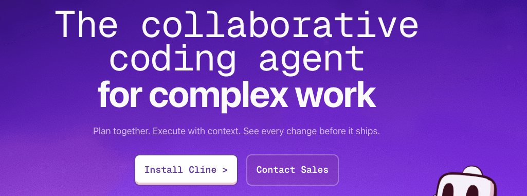 Cline Homepage Screenshot