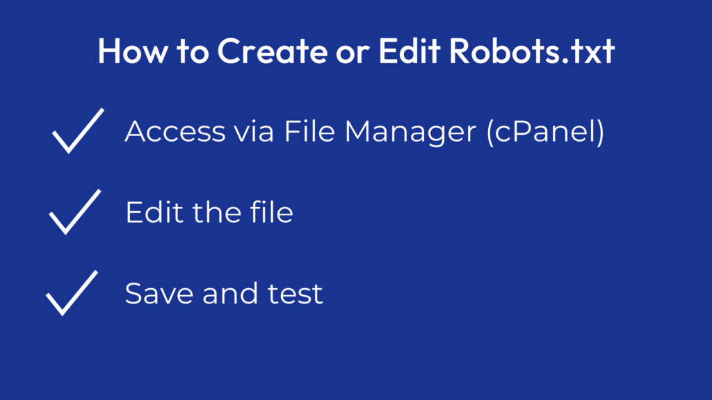 How to Create or Edit Robots.txt