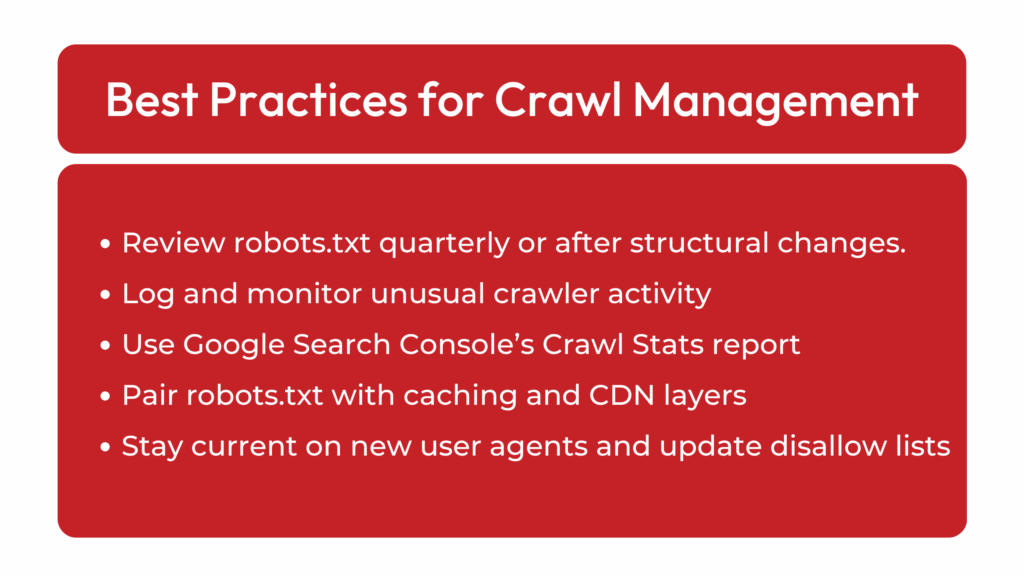 Best Practices for Crawl Management