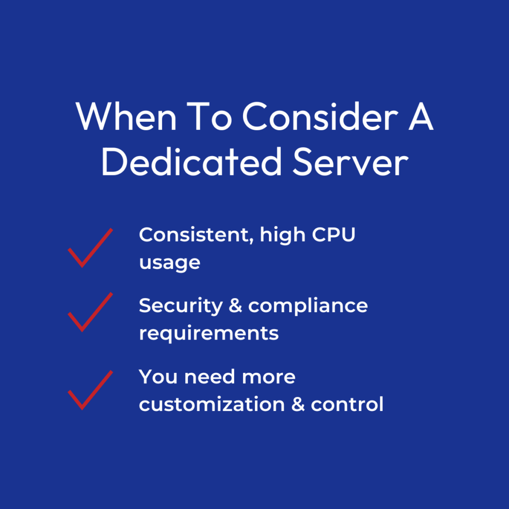 When You Need a Dedicated Server
