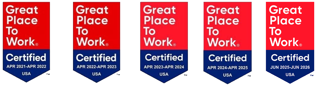 Certified Great Place to Work badge