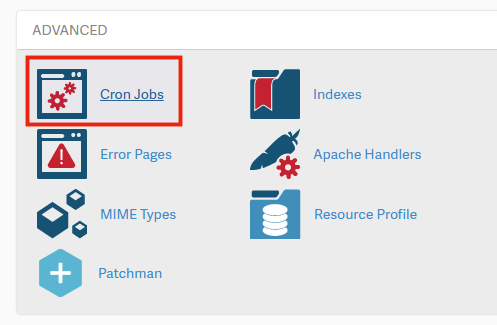 click on cron jobs in cpanel