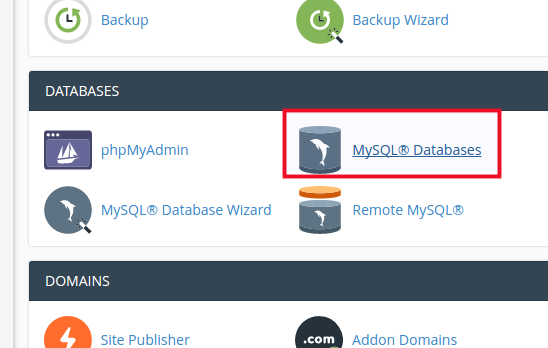 select MySQL databases